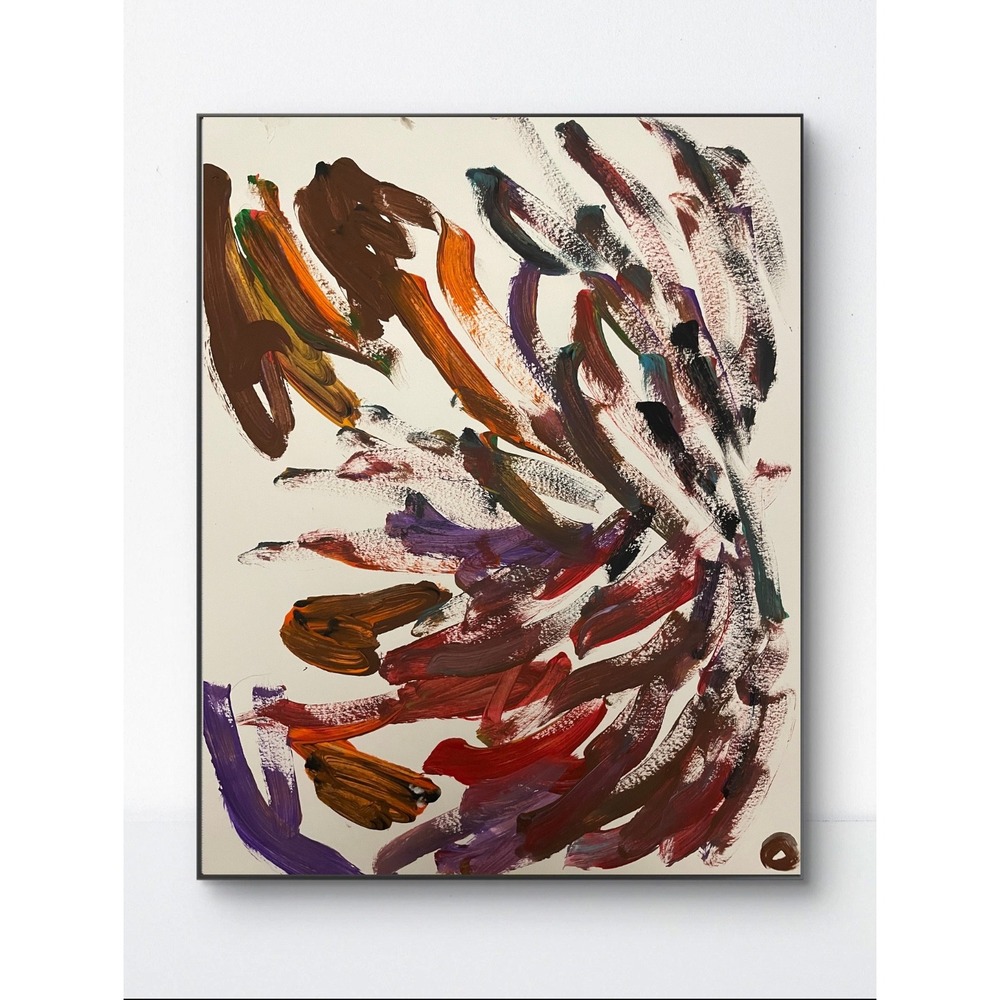 OMAN Original Abstract Expressionist Painting 11x14 Modern Wall Art Paper